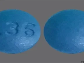 Xanax round blue pill